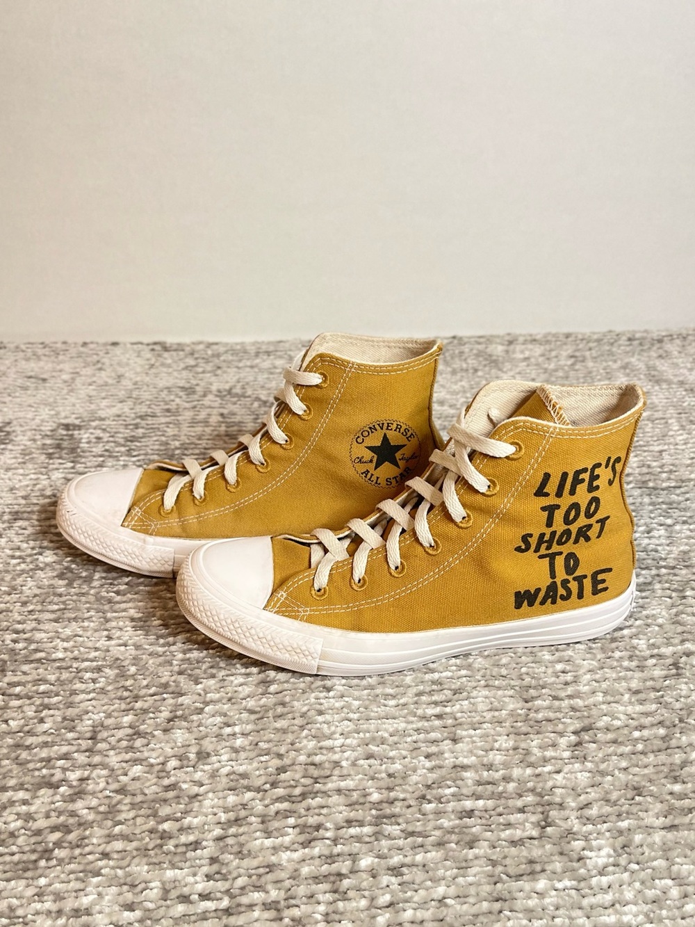 Converse All Star Hi Renew Life’s Too Short To Waste Wheat Mustard M 5 / W 7